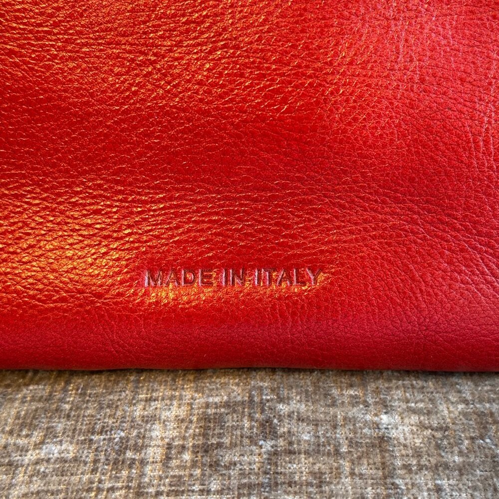 Divina Firenze - Made in Italy - Red - 100% Leather Handbag - Barely Used - Picture 3 of 7